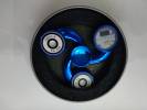 BLCR Three-Spinner Fidget Toy ¨Metallic Blue Sickle